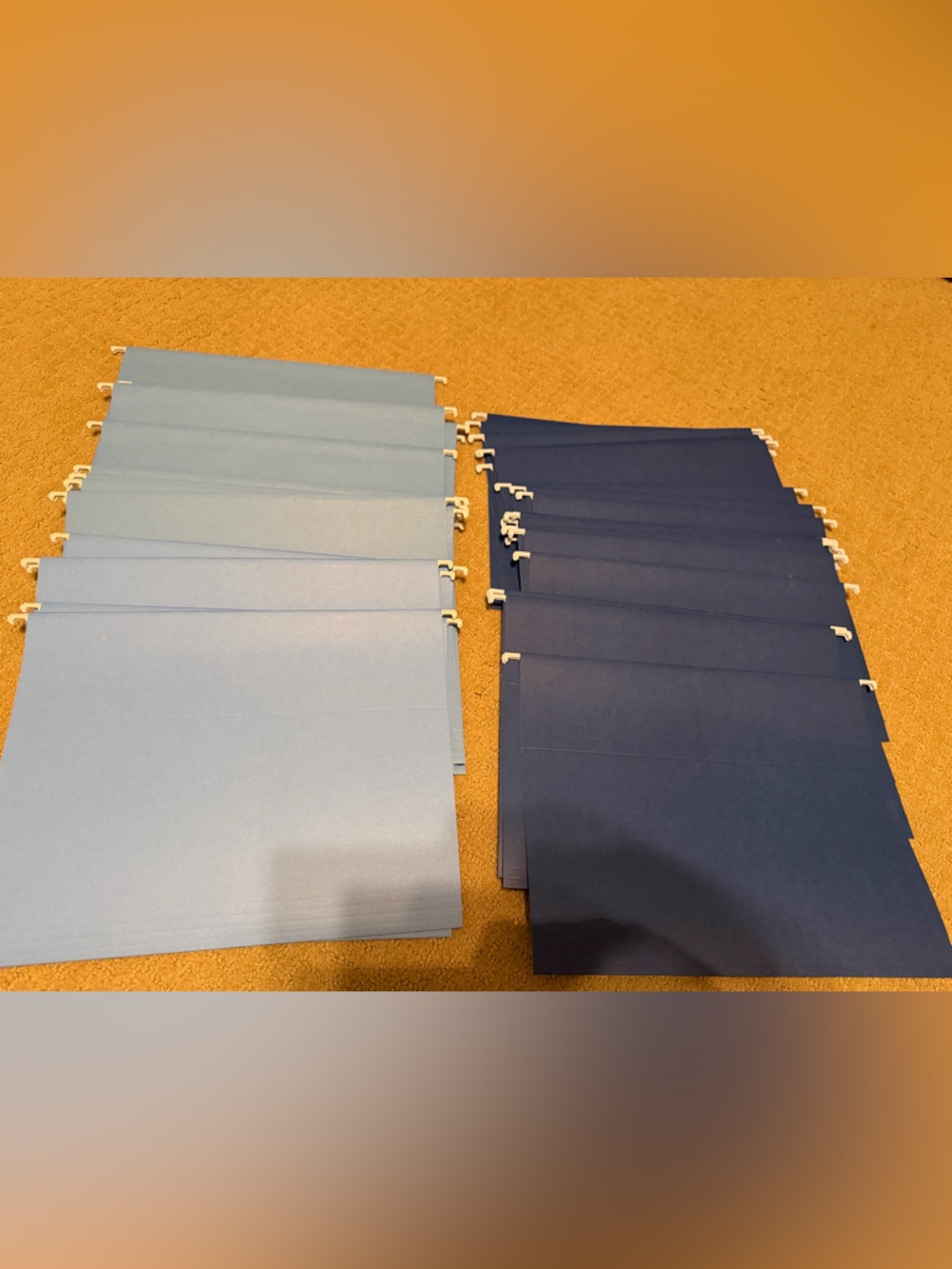 New 36 file hanging folders blue